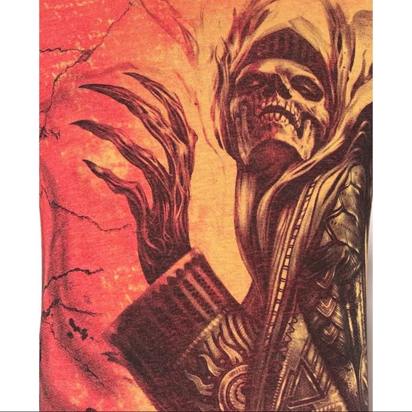 Rebel Saint By Affliction Men's T-shirt TRANSYLVANIA Biker Skull Tattoo S-5XL - Picture 7 of 9